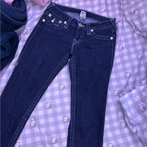 True religion Size 27 skinny jeans with gems - Picture 3 of 3
